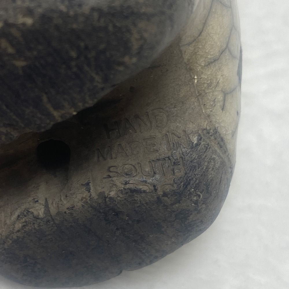 South African Raku Elephant Handmade Ceramic Elephant Collectible Crackle Glaze - Picture 8 of 15